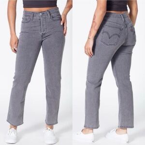 LEVI'S wedgie straight gray wash denim jeans size US 27